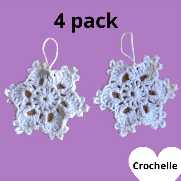 Hand Crafted Other - Crochet Snowflake Ornaments (4 pack)